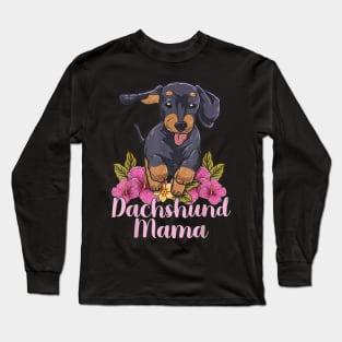 Dachshund Mama Floral Lover Long Sleeve T-Shirt